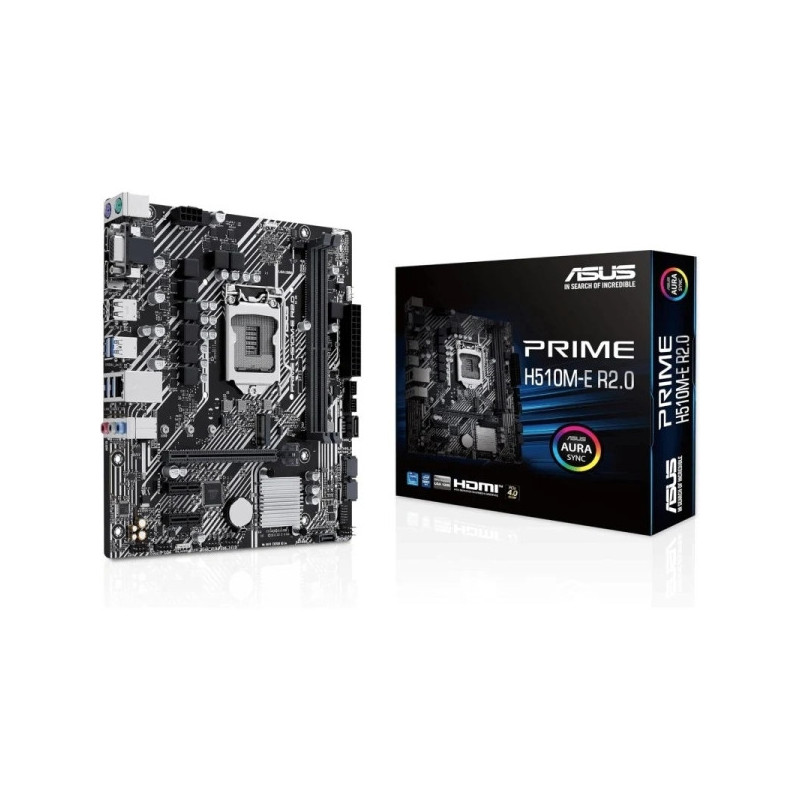 Asus Prime H510M-E R2.0 Placa Base Intel 1200 2x DDR4, Intel® 1GB Ethernet, USB 3.2 Gen 1 Tipo A, MicroATX